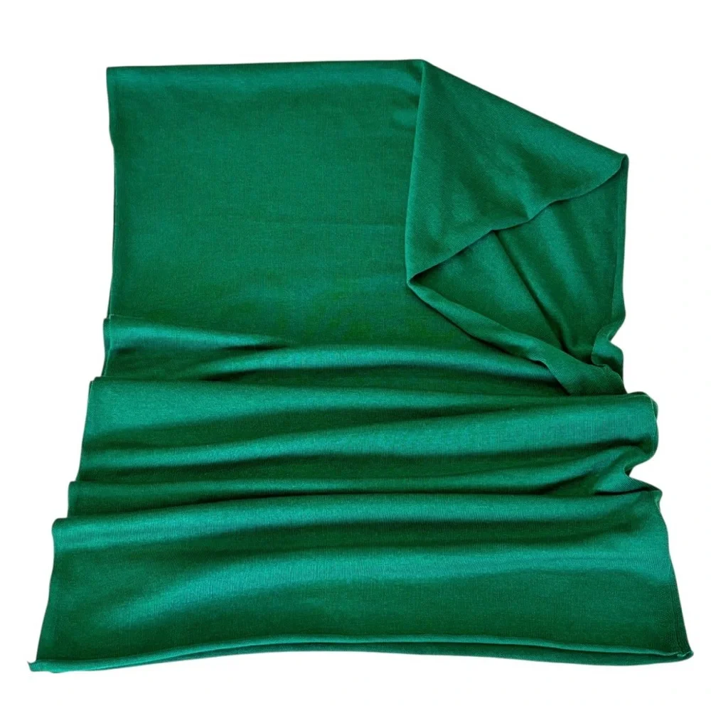 Kerisma Wool Arcylic Emerald Green Soft Knit Poncho Wrap Scarf Shawl Women Drape - Picture 8 of 14